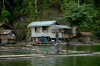 Philippines, Mindanao, Lake Sebu, house at shore.
